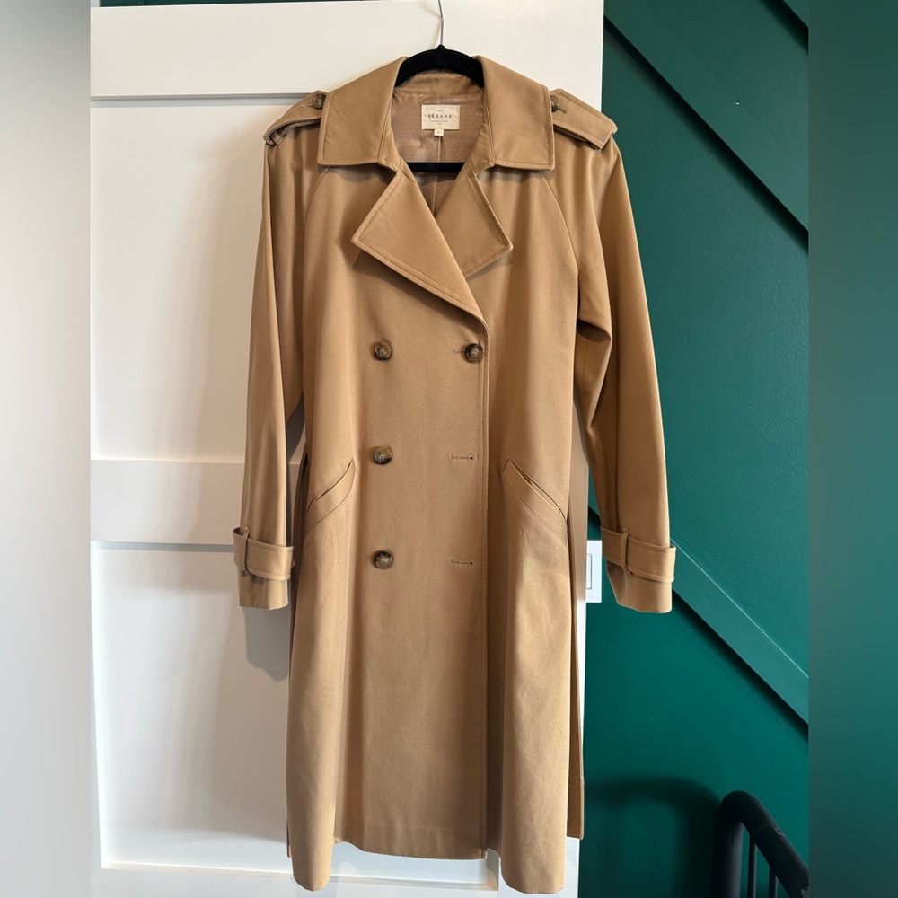 Sezane Scott Trench Coat Camel - Size 4